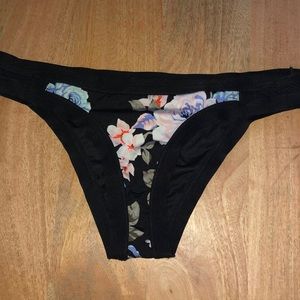 Black Floral Volcom Swim - Bottoms